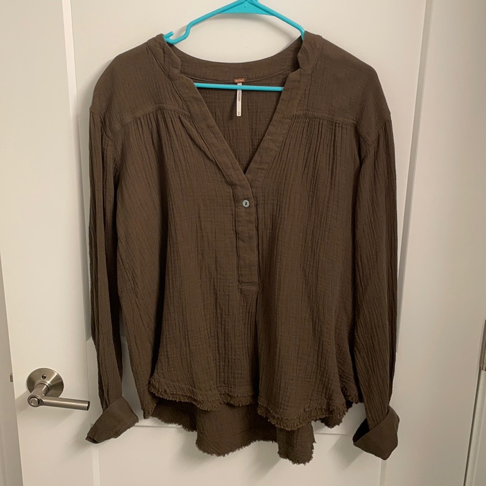Free people long sleeve blouse